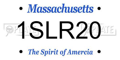 1SLR20 Massachusetts License Plate