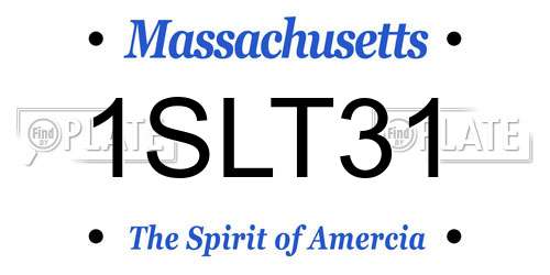 1SLT31 Massachusetts License Plate