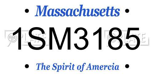 1SM3185 Massachusetts License Plate
