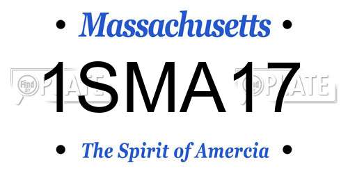 1SMA17 Massachusetts License Plate