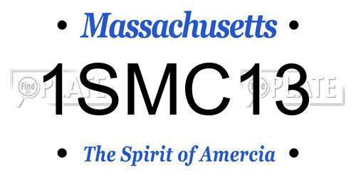1SMC13 Massachusetts License Plate