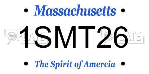 1SMT26 Massachusetts License Plate