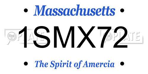 1SMX72 Massachusetts License Plate