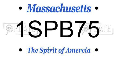 1SPB75 Massachusetts License Plate
