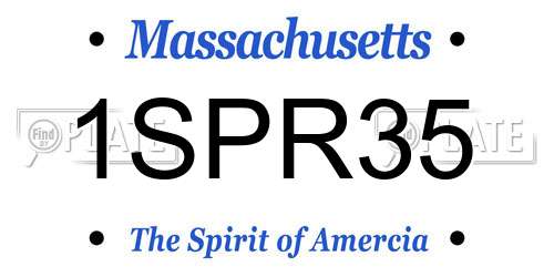 1SPR35 Massachusetts License Plate