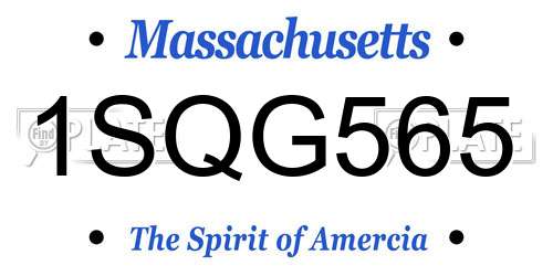 1SQG565 Massachusetts License Plate