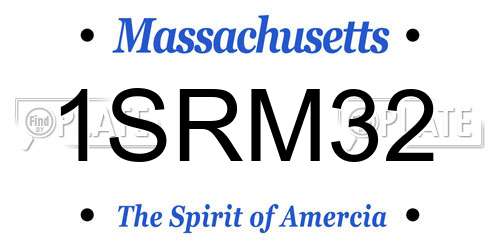 1SRM32 Massachusetts License Plate