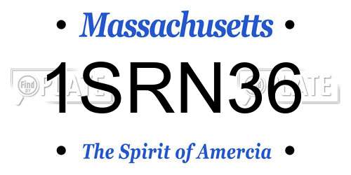 1SRN36 Massachusetts License Plate
