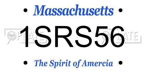 1SRS56 Massachusetts License Plate