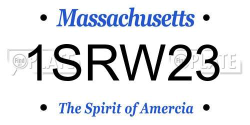 1SRW23 Massachusetts License Plate