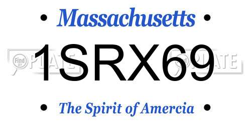 1SRX69 Massachusetts License Plate