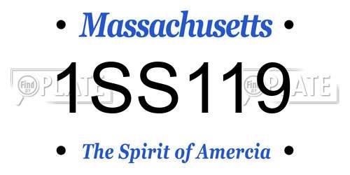 1SS119 Massachusetts License Plate
