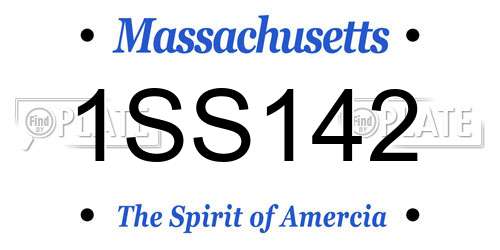 1SS142 Massachusetts License Plate