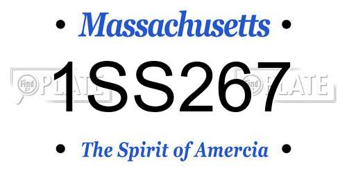 1SS267 Massachusetts License Plate