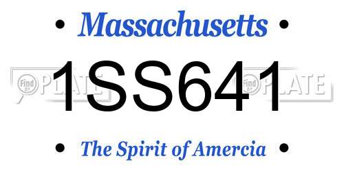1SS641 Massachusetts License Plate