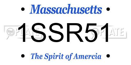 1SSR51 Massachusetts License Plate