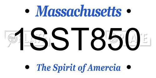 1SST850 Massachusetts License Plate