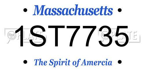 1ST7735 Massachusetts License Plate