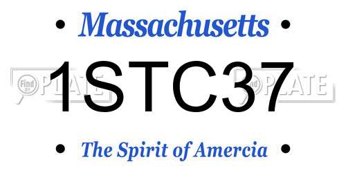 1STC37 Massachusetts License Plate
