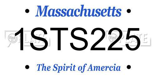 1STS225 Massachusetts License Plate