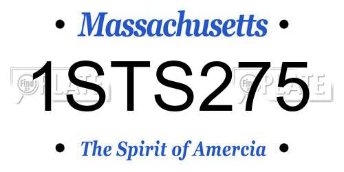 1STS275 Massachusetts License Plate