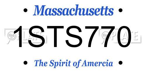 1STS770 Massachusetts License Plate