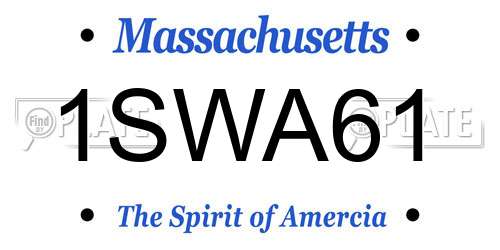 1SWA61 Massachusetts License Plate