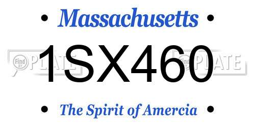 1SX460 Massachusetts License Plate