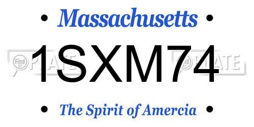 1SXM74 Massachusetts License Plate