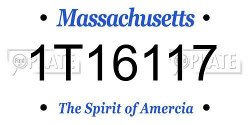 1T16117 Massachusetts License Plate