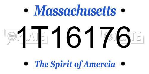 1T16176 Massachusetts License Plate