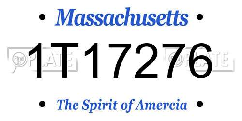 1T17276 Massachusetts License Plate
