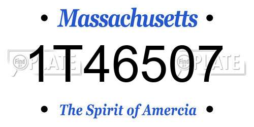 1T46507 Massachusetts License Plate