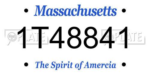 1T48841 Massachusetts License Plate