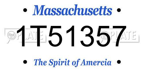 1T51357 Massachusetts License Plate