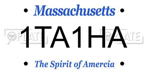 1TA1HA Massachusetts License Plate