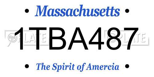 1TBA487 Massachusetts License Plate