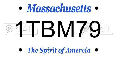 1TBM79 Massachusetts License Plate