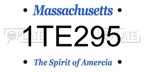 1TE295 Massachusetts License Plate