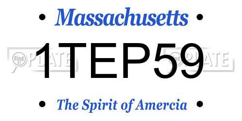 1TEP59 Massachusetts License Plate