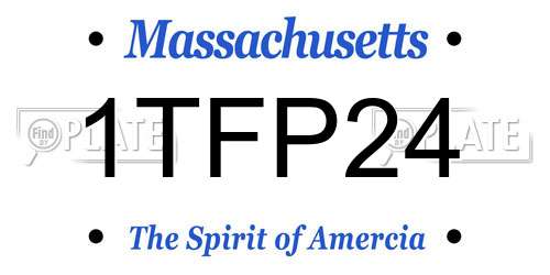 1TFP24 Massachusetts License Plate