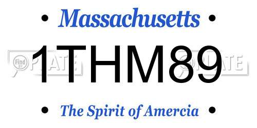1THM89 Massachusetts License Plate