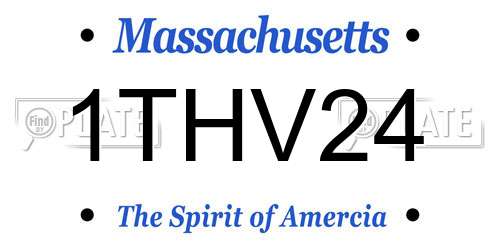 1THV24 Massachusetts License Plate