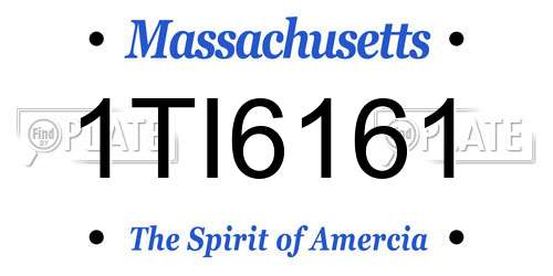 1TI6161 Massachusetts License Plate