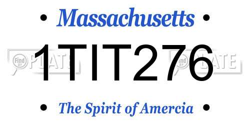 1TIT276 Massachusetts License Plate