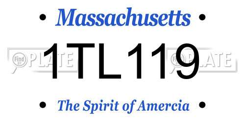 1TL119 Massachusetts License Plate