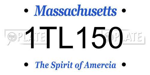 1TL150 Massachusetts License Plate