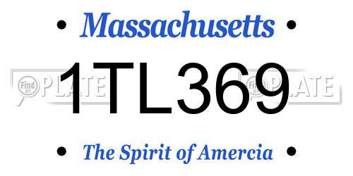 1TL369 Massachusetts License Plate