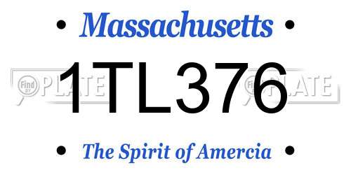 1TL376 Massachusetts License Plate