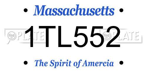 1TL552 Massachusetts License Plate